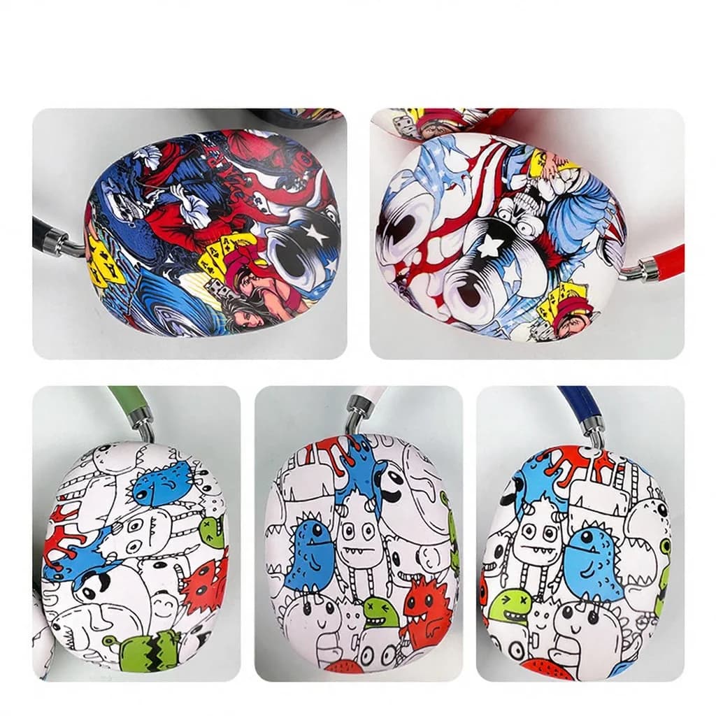 Graffiti over-ear bluetoothkoptelefoon met FM-radio en TF-kaartslot