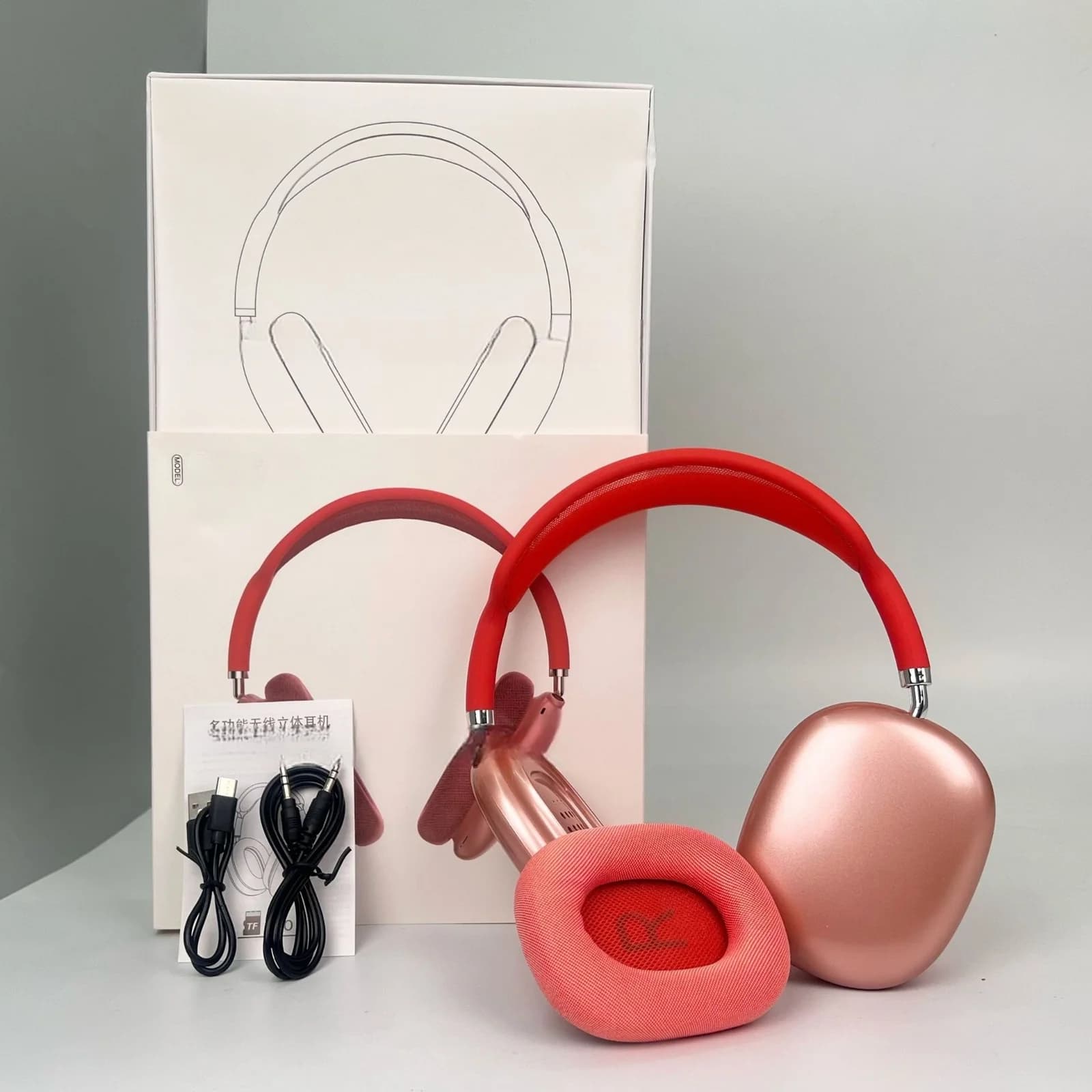Draadloze over-ear hoofdtelefoon met magnetische oorkussens en mesh-hoofdband