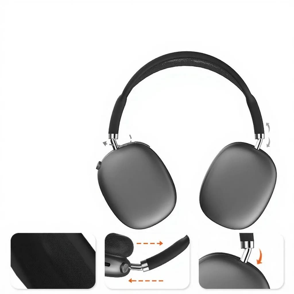 Draadloze Bluetooth-hoofdtelefoon met FM-radio en TF-kaartsleuf