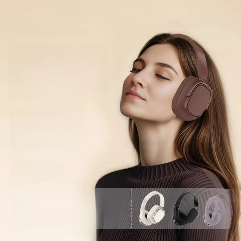 Retro Over-Ear Bluetooth Koptelefoon met Actieve Ruisonderdrukking