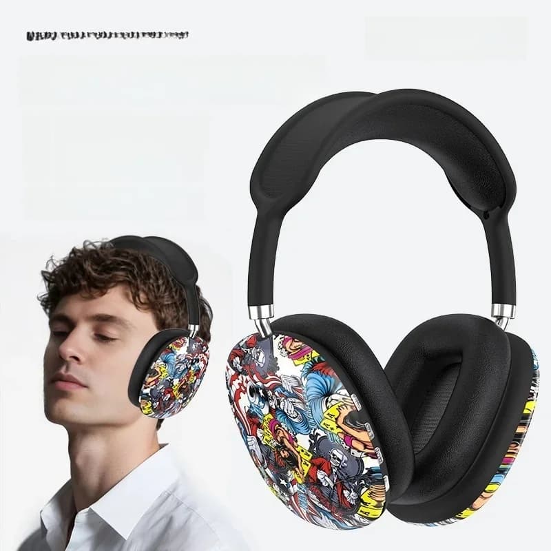 Graffiti over-ear bluetoothkoptelefoon met FM-radio en TF-kaartslot