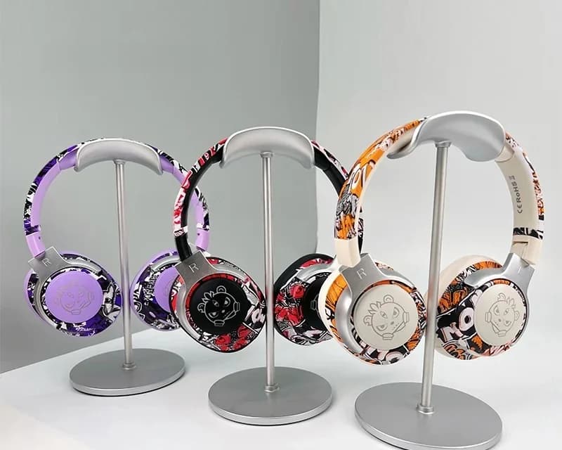 Graffiti over-ear Bluetooth-hoofdtelefoon met RGB-verlichting en microfoon
