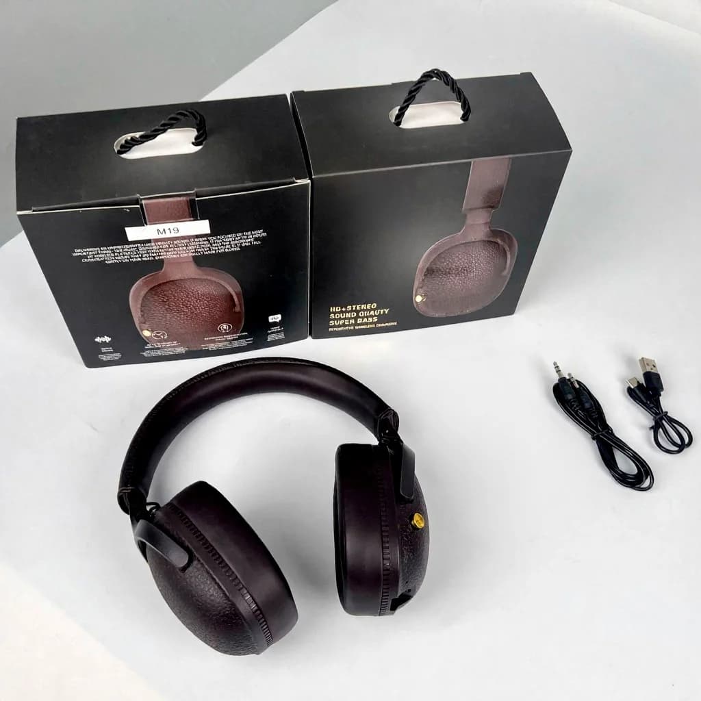 Retro over-ear Bluetooth-koptelefoon draadloze stereo headset met microfoon