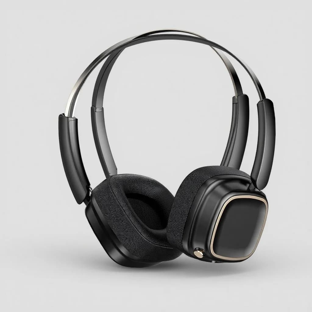 Retro draadloze over-ear koptelefoon Bluetooth 5.4 stereo bass