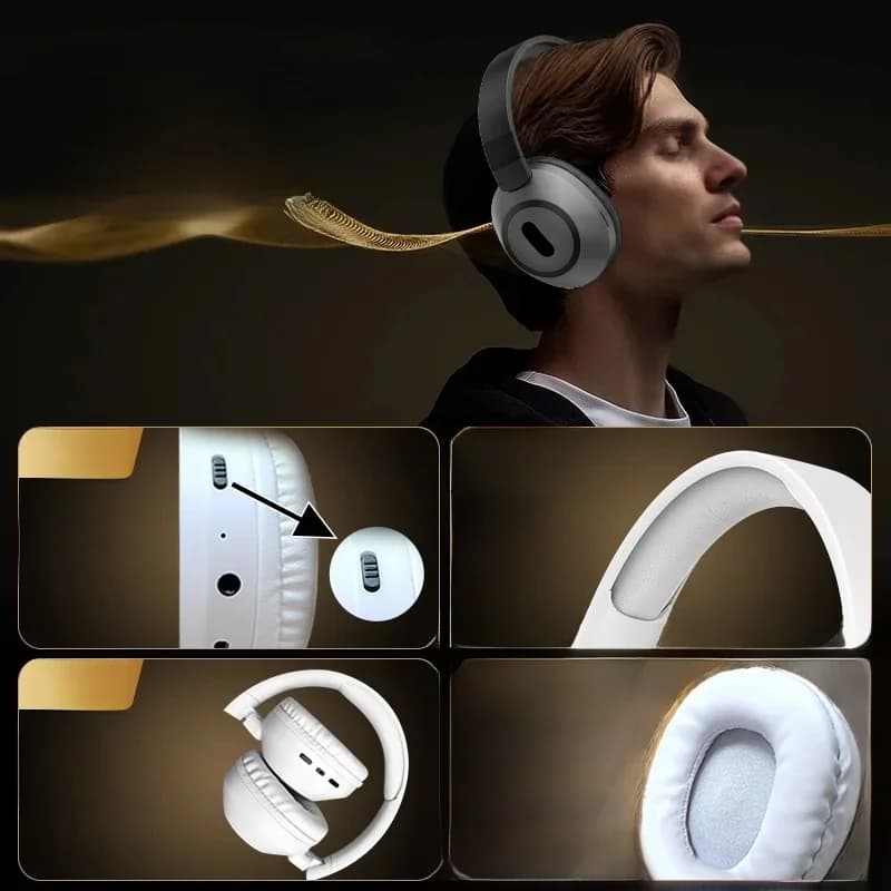 Draadloze Bluetooth Over-Ear Hoofdtelefoon met Lange Batterijduur