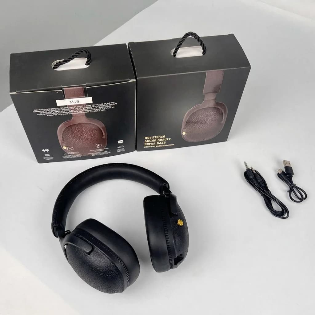 Retro draadloze over-ear hoofdtelefoon met Type-C-oplaadpoort en TF-kaartsleuf