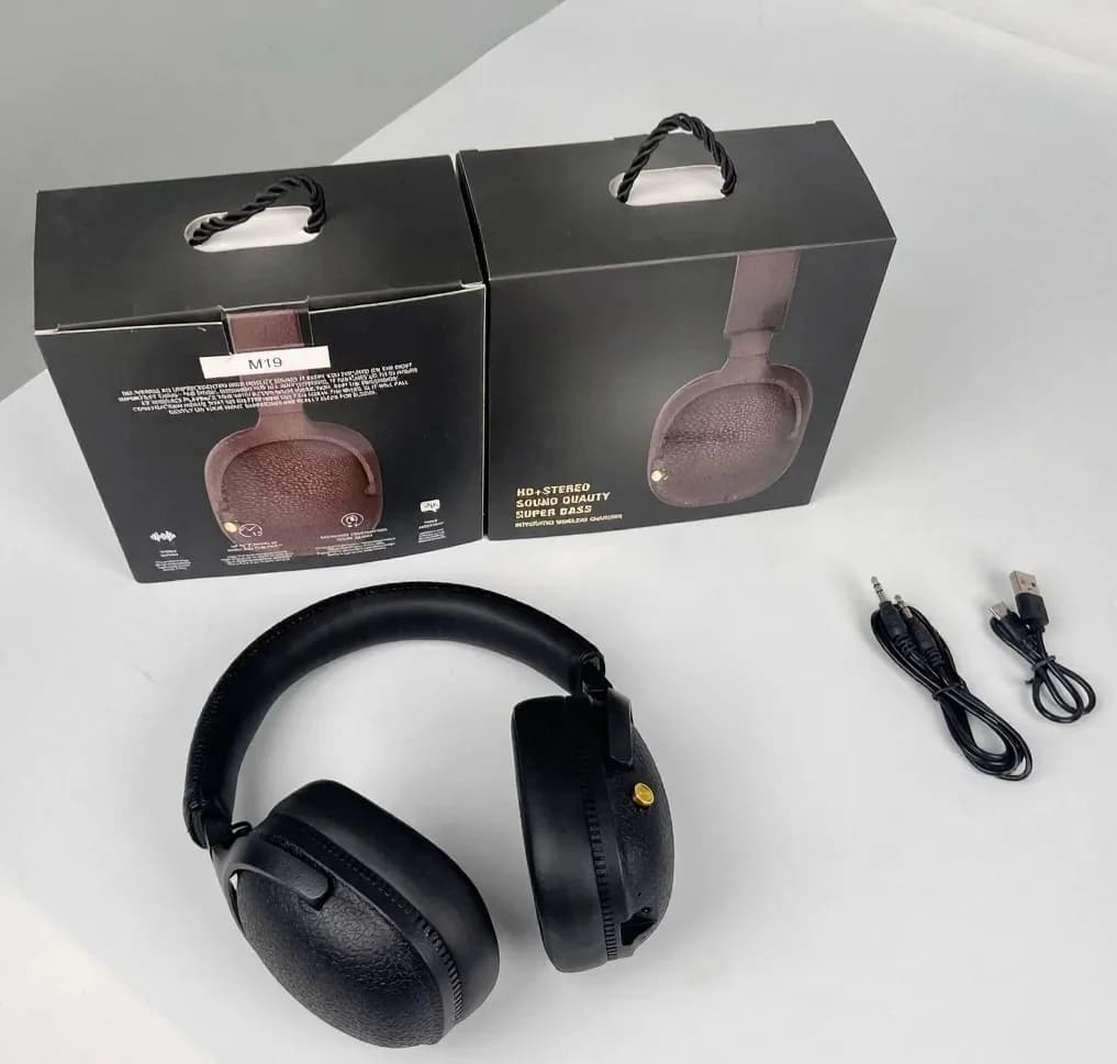 Retro over-ear Bluetooth-koptelefoon draadloze stereo headset met microfoon