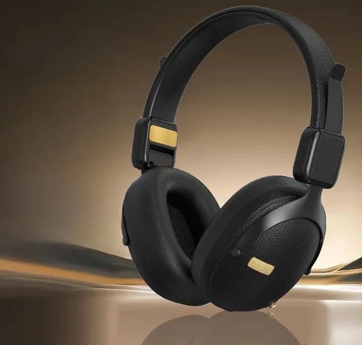 Retro draadloze over-ear koptelefoon met Bluetooth 5.4 en lange batterijduur