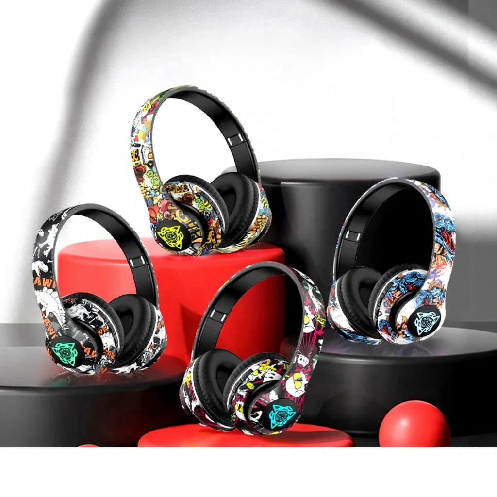 Draadloze Bluetooth over-ear hoofdtelefoon met mic, 40mm driver, 350mAh batterij