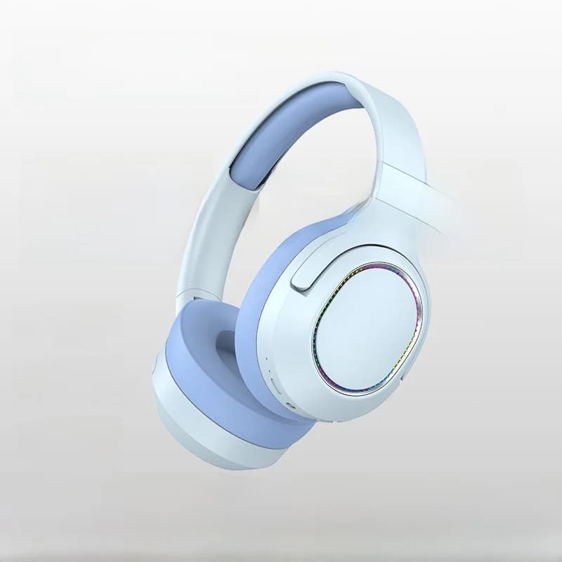 Draadloze Bluetooth-hoofdtelefoon met LED-verlichting en FM-radio