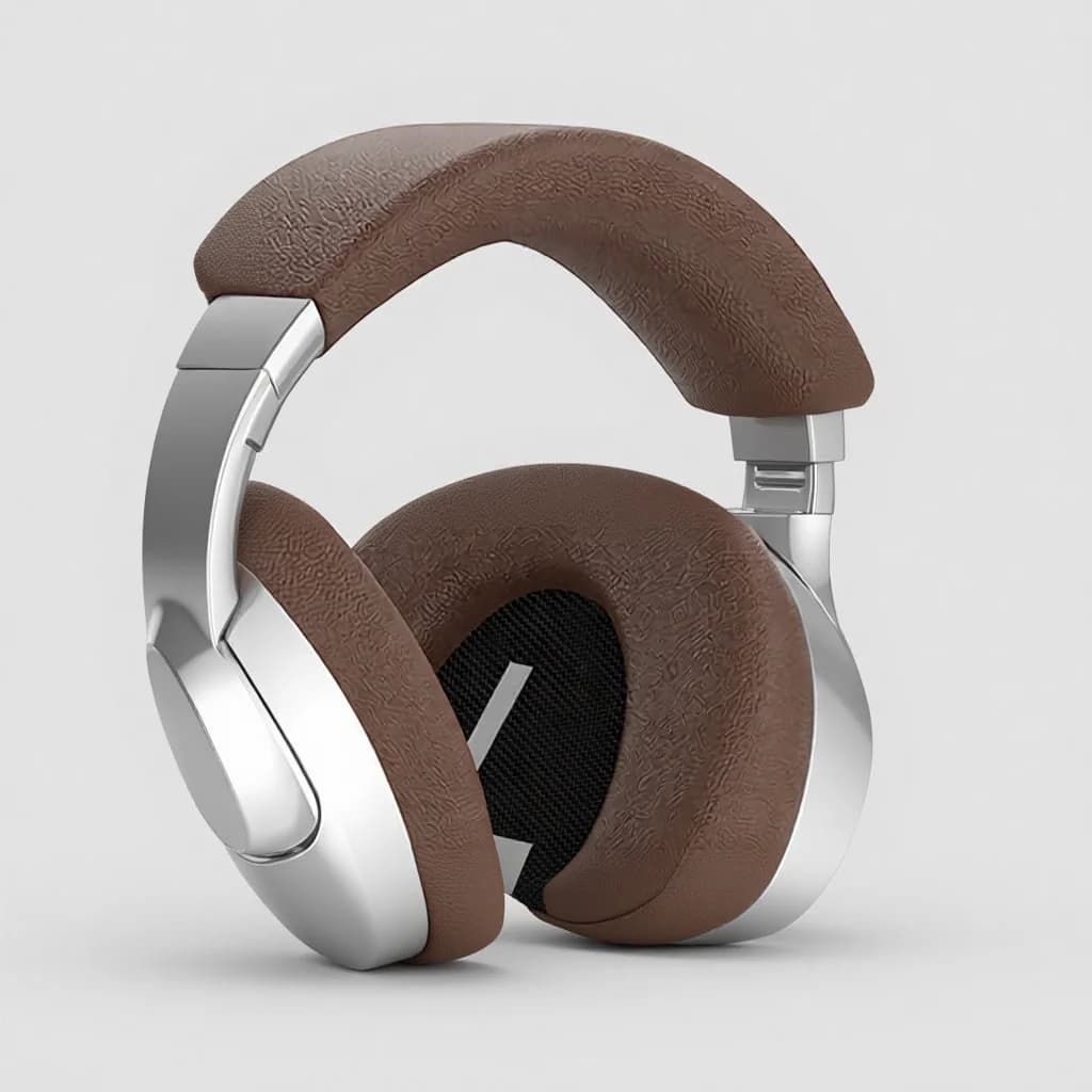 Retro draadloze Bluetooth koptelefoon over-ear stereo met microfoon