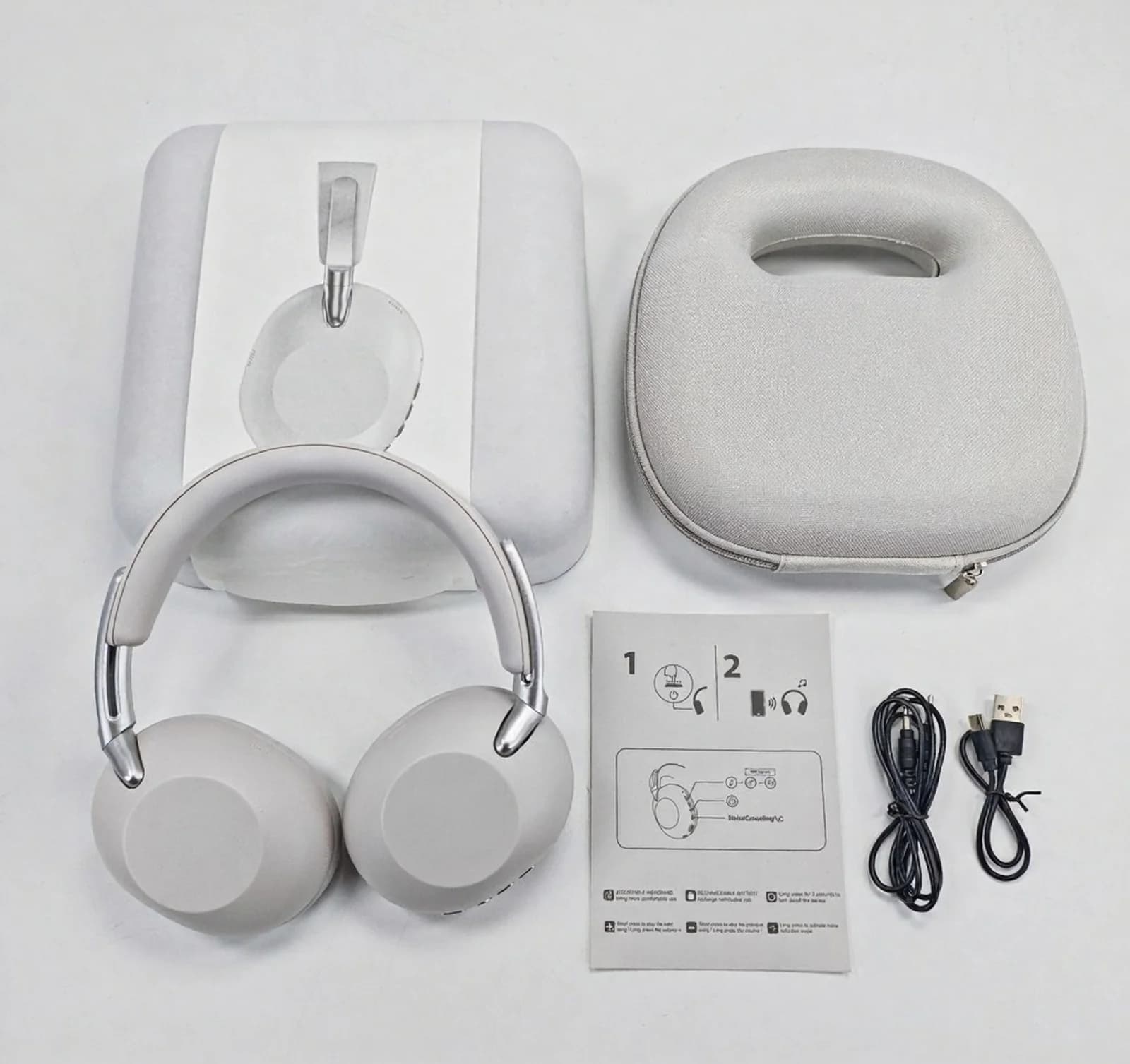 Over-ear draadloze bluetooth koptelefoon met actieve ruisonderdrukking