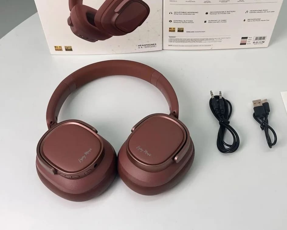 Retro Over-Ear Draadloze Hoofdtelefoon met Actieve Noise Cancelling