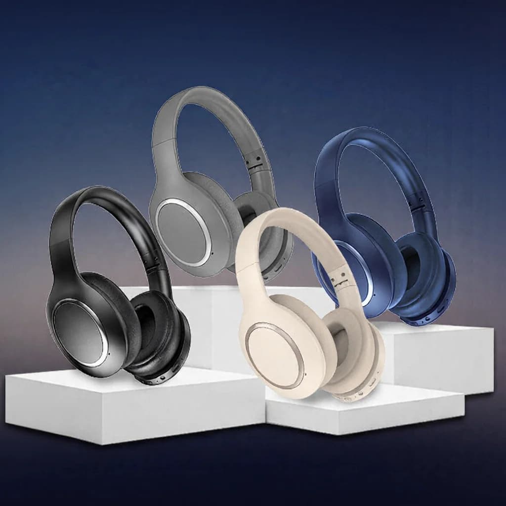 Over-ear Bluetooth-hoofdtelefoon met actieve ruisonderdrukking en lange batterijduur