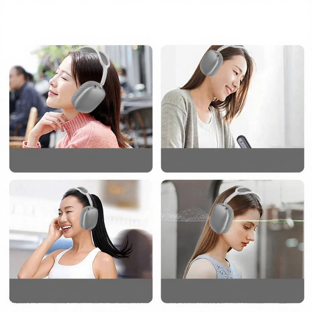 Draadloze over-ear hoofdtelefoon met magnetische oorkussens en mesh-hoofdband