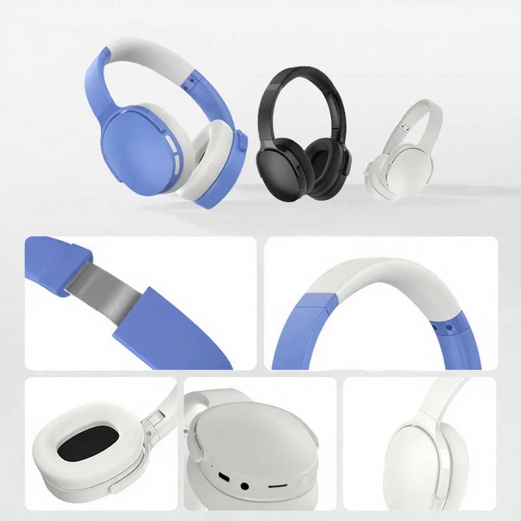 Over-ear Bluetooth-hoofdtelefoon met FM, TF-kaart, EQ-modi en microfoon