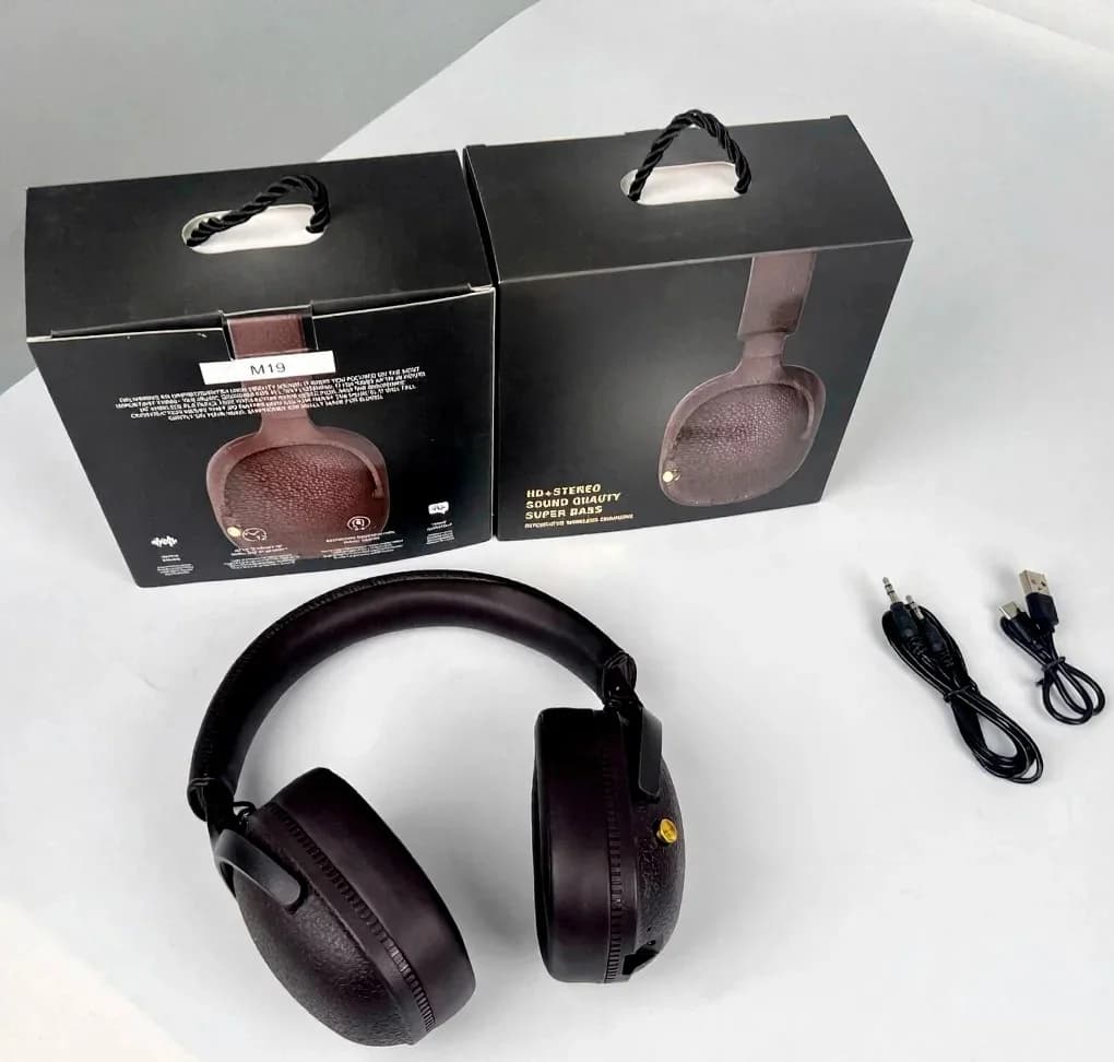 Retro draadloze over-ear hoofdtelefoon met Type-C-oplaadpoort en TF-kaartsleuf