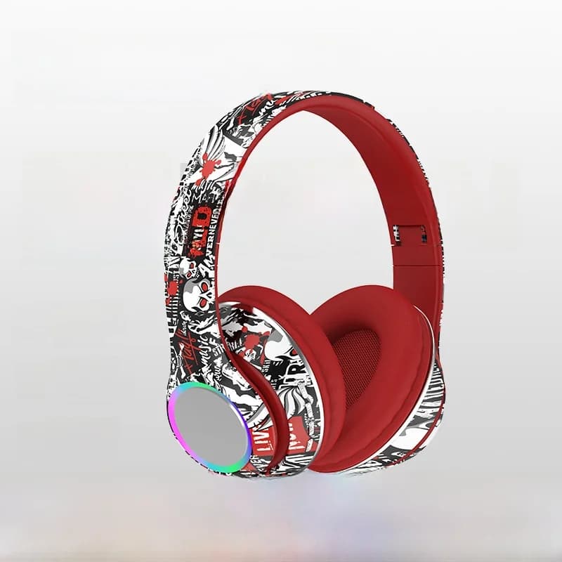 Draadloze Over-ear Hoofdtelefoon met FM-radio, TF-kaartsleuf en Opvouwbaar Ontwerp
