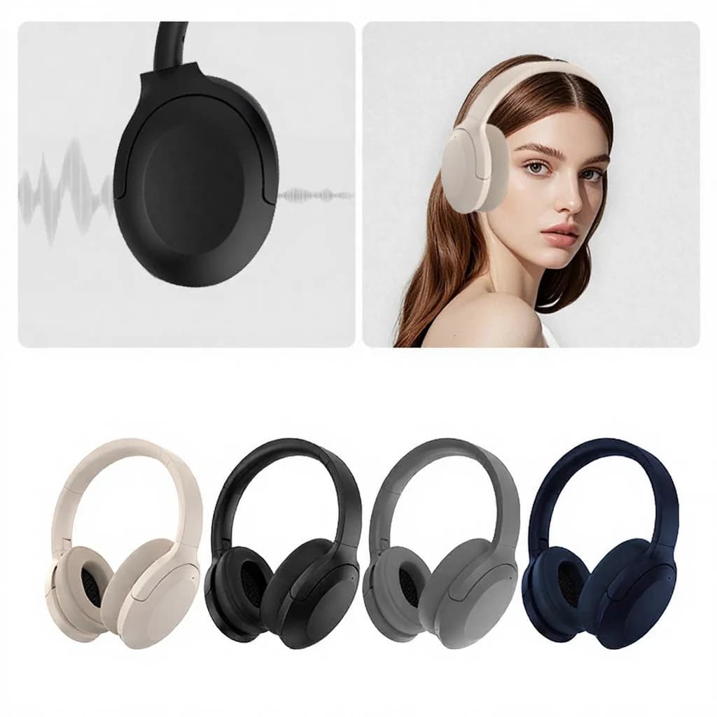 Actieve Noise Cancelling Over-Ear Bluetooth Hoofdtelefoon Draadloos Stereo