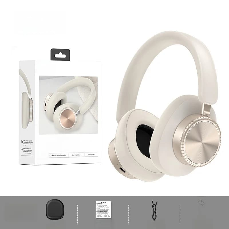 Draadloze over-ear koptelefoon met actieve ruisonderdrukking en 35 uur batterij