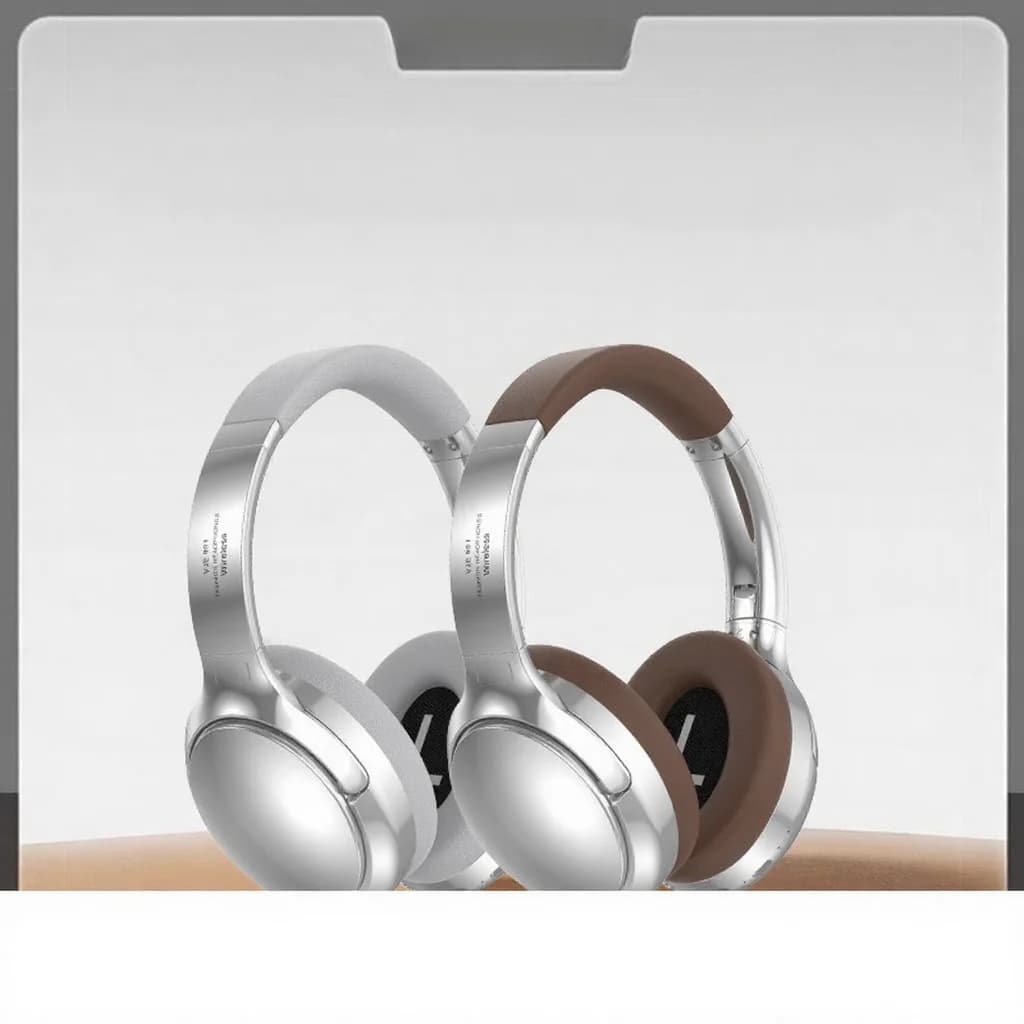 Retro over-ear Bluetooth-hoofdtelefoon met FM-radio en bekabelde modus