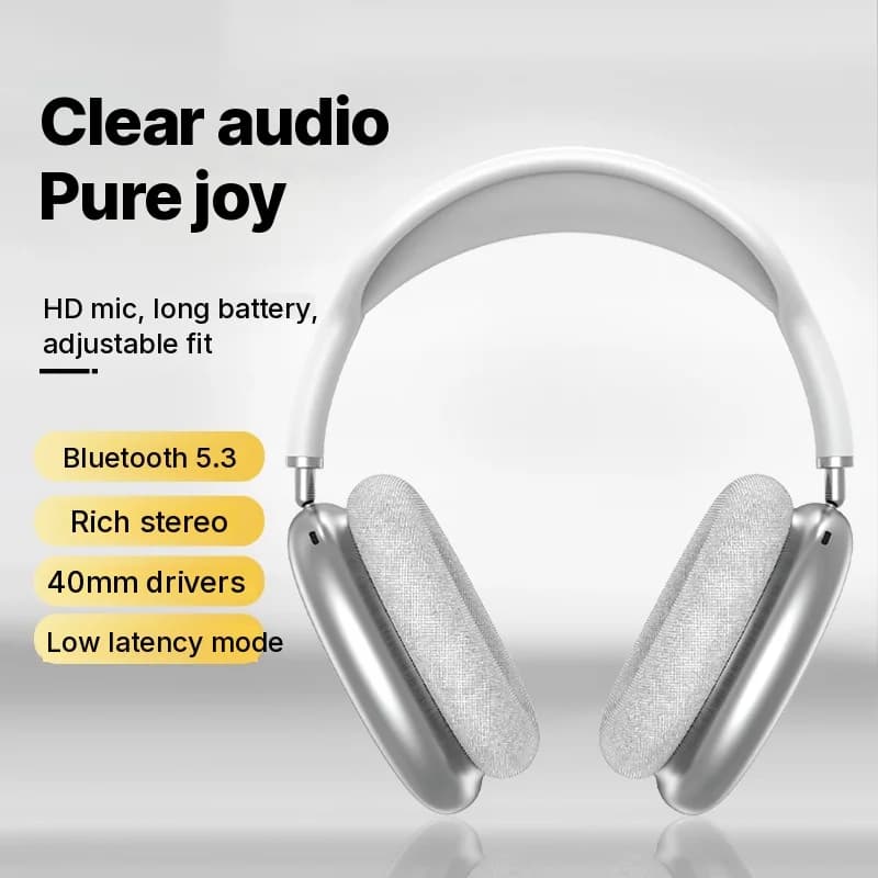 Over-ear draadloze Bluetooth-hoofdtelefoon met diepe bas en Type-C opladen