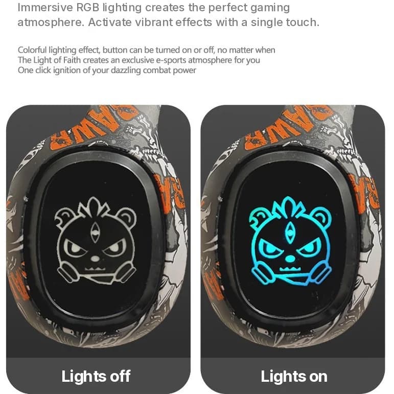 Over-ear Bluetooth-hoofdtelefoon met FM-radio en LED-verlichting