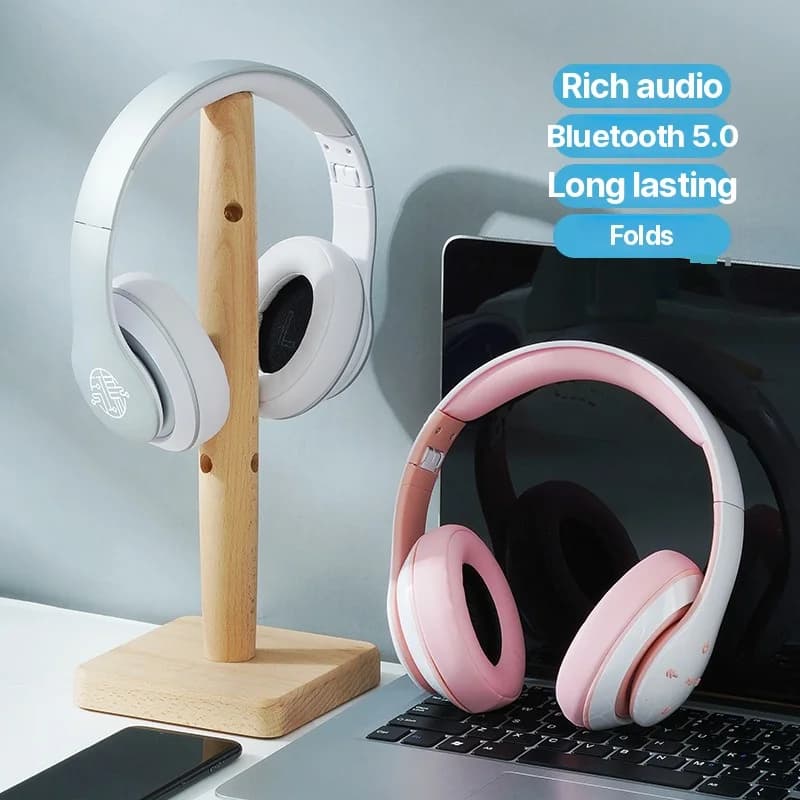 Over-ear draadloze Bluetooth-hoofdtelefoon met lange batterijduur
