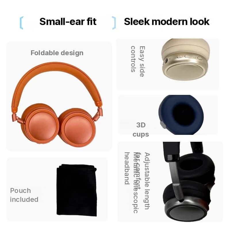 Draadloze over-ear koptelefoon met Active Noise Cancelling en 35u batterij
