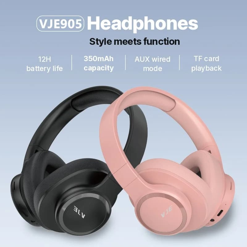 Draadloze over-ear hoofdtelefoon met lange batterijduur en Bluetooth 5.4