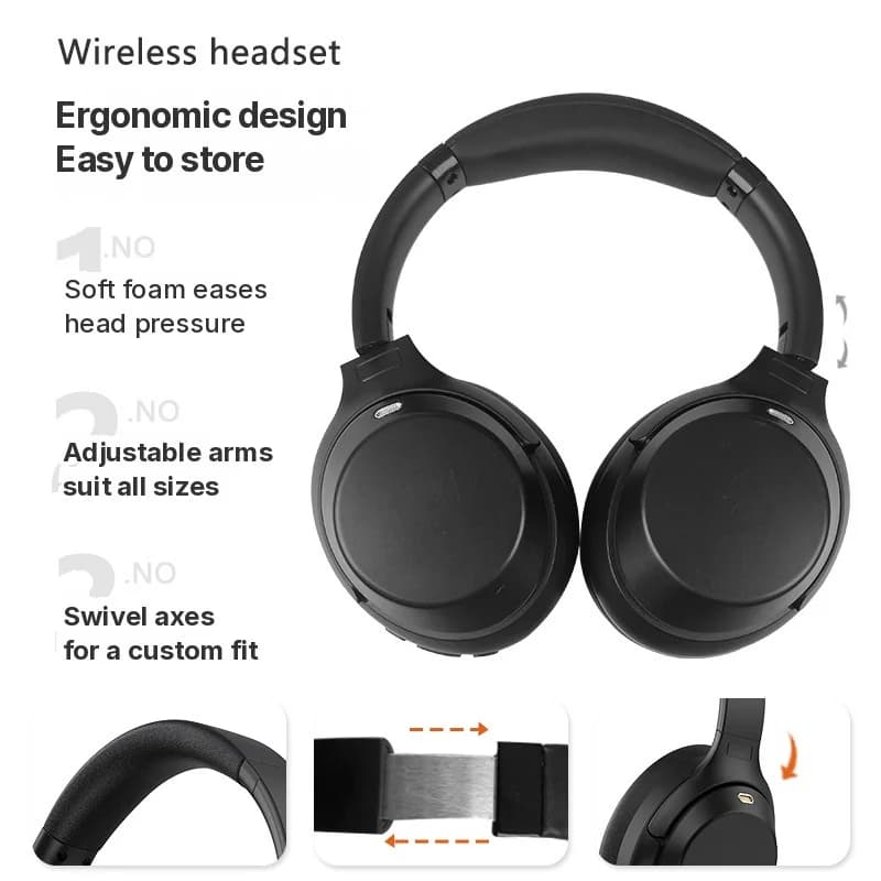 Over-Ear Draadloze Bluetooth Hoofdtelefoon met Actieve Noise Cancelling