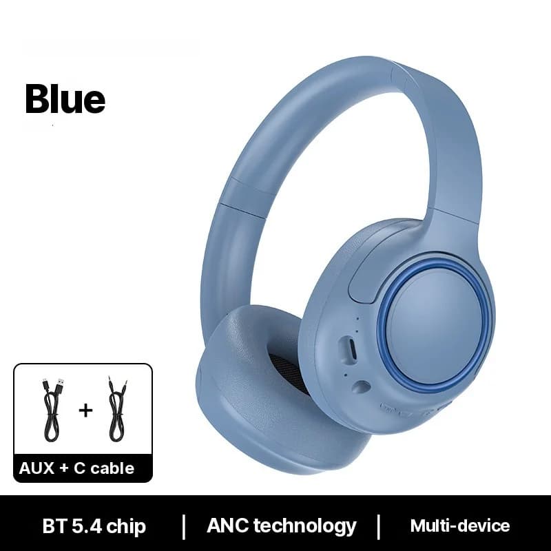 Actieve Noise Cancelling draadloze hoofdtelefoon met mic, 35u batterij