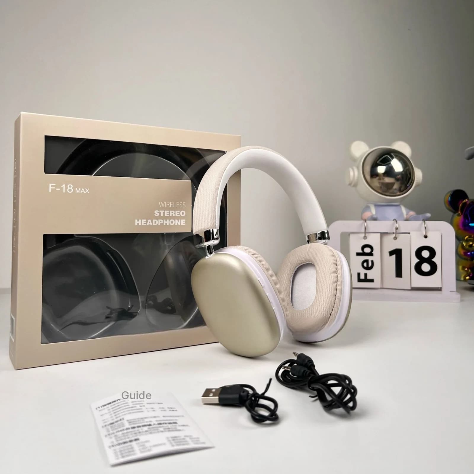 Draadloze over-ear koptelefoon met Bluetooth 5.4 en lange batterijduur