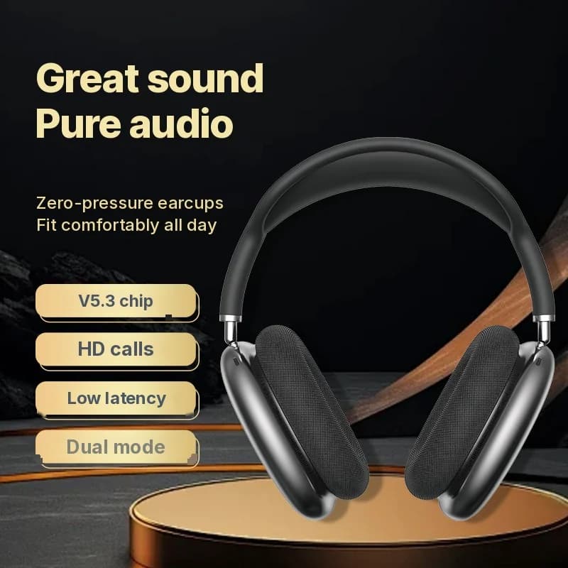 Over-ear draadloze Bluetooth-hoofdtelefoon met diepe bas en Type-C opladen
