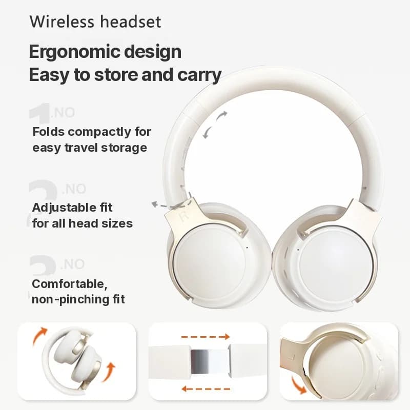 Actieve Noise Cancelling Over-Ear Bluetooth Hoofdtelefoon Draadloos