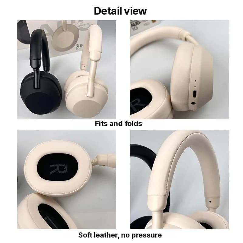 Actieve ruisonderdrukking draadloze Bluetooth-hoofdtelefoon over-ear stereo