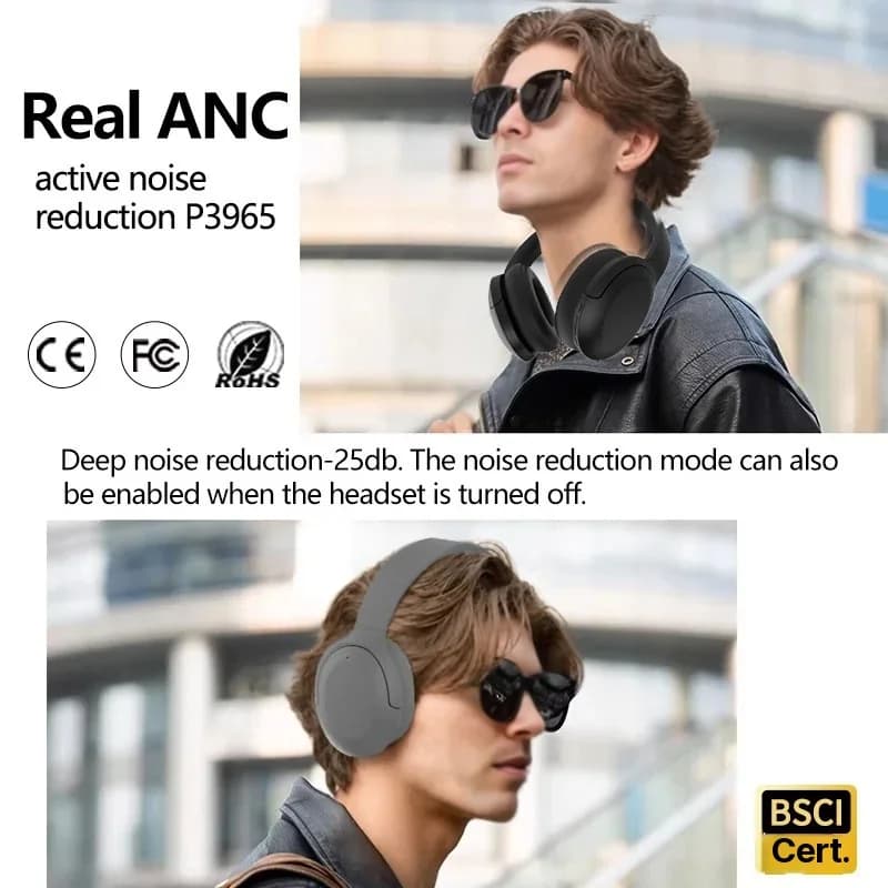 Actieve ruisonderdrukking Bluetooth koptelefoon over-ear draadloos 5.4
