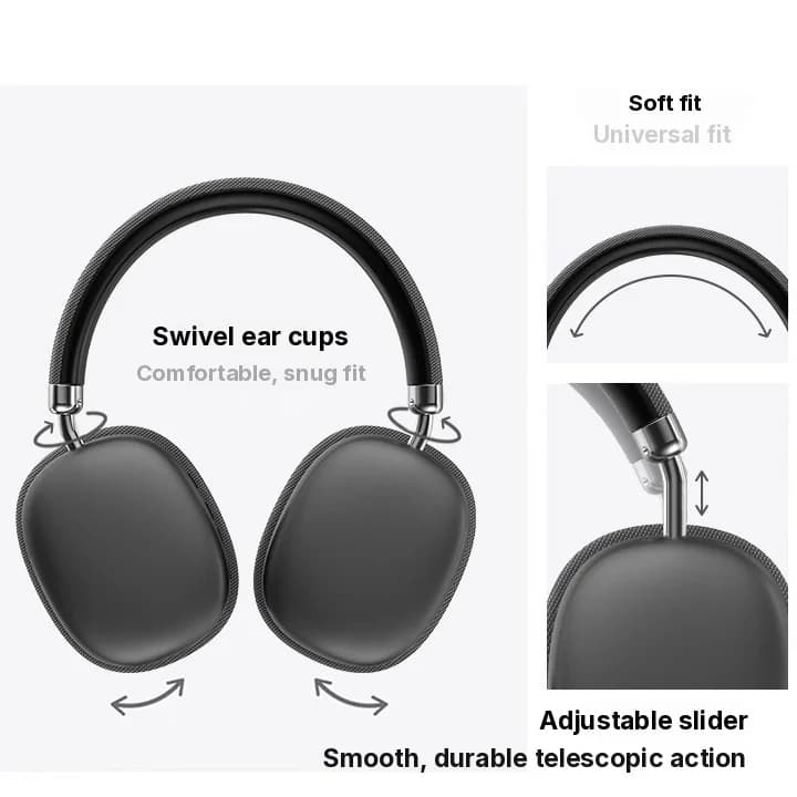 Draadloze Bluetooth over-ear hoofdtelefoon met diepe bas en Type-C opladen