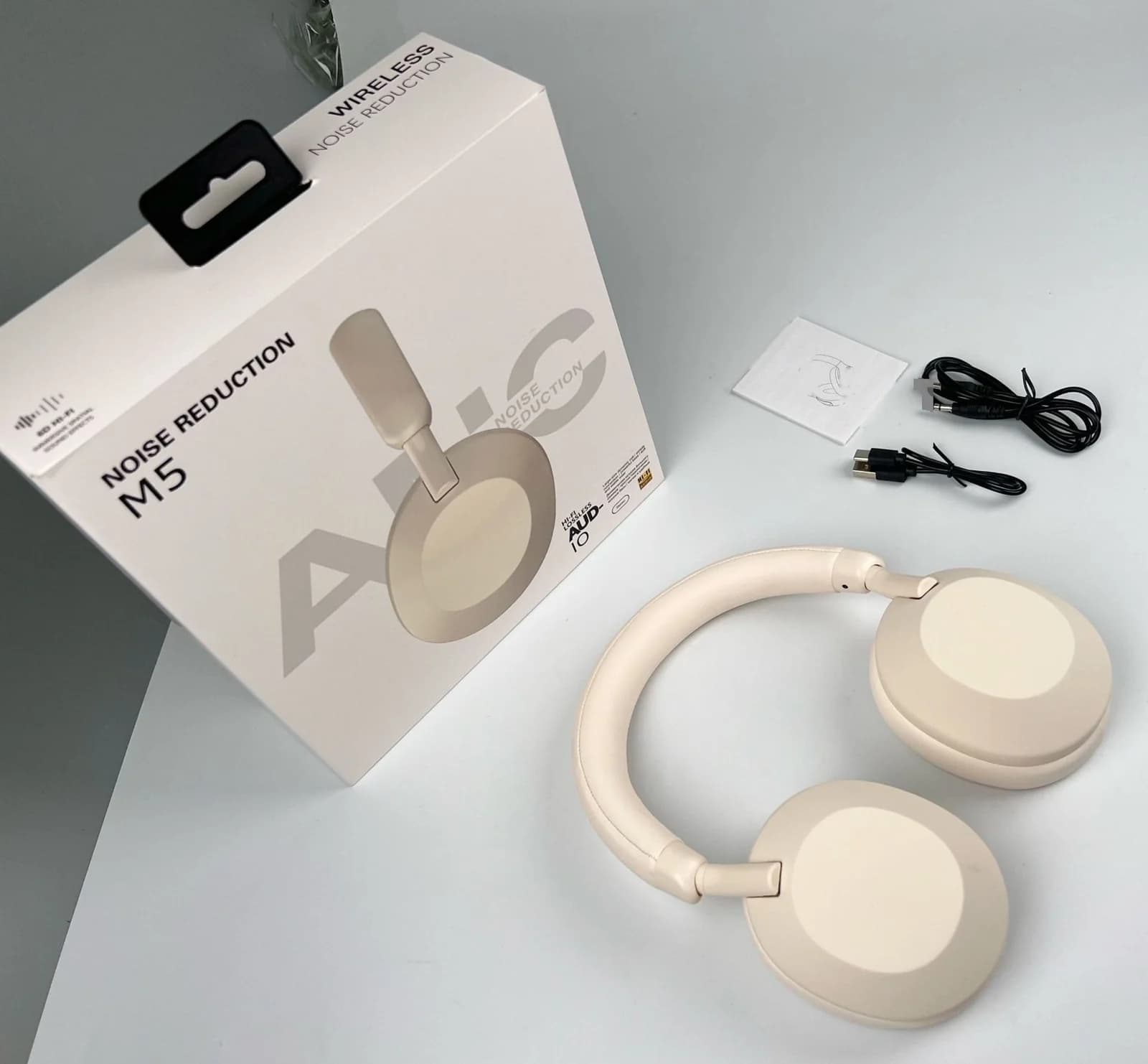 ANC Actieve Noise Cancelling draadloze Bluetooth-hoofdtelefoon (over-ear)