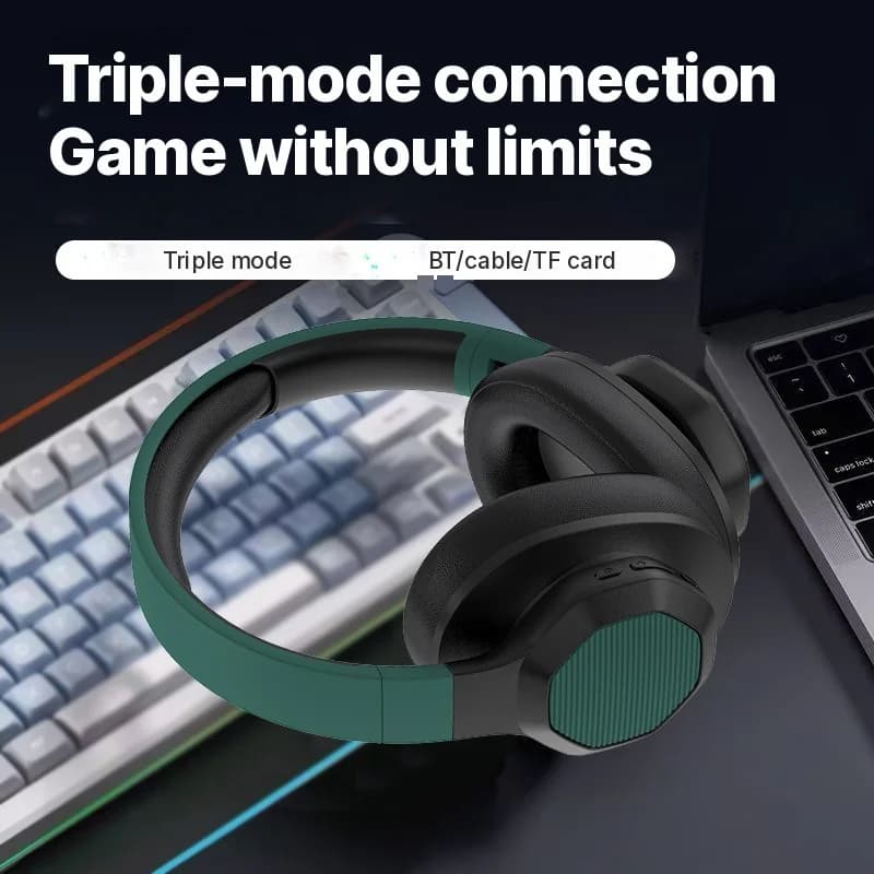 Over-ear Bluetooth-hoofdtelefoon met FM-radio en TF-kaartslot