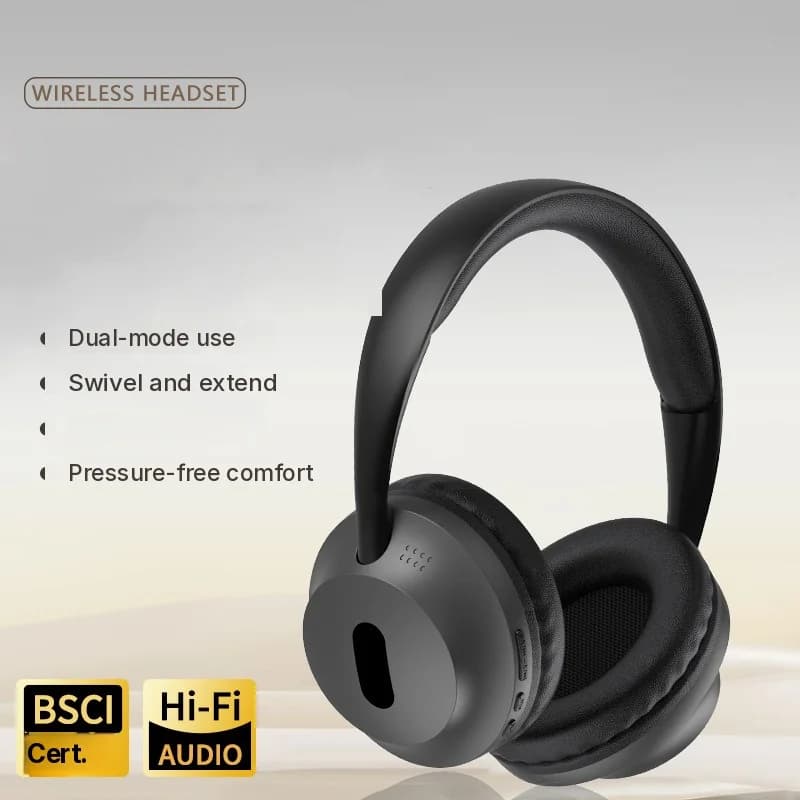 Draadloze Bluetooth over-ear hoofdtelefoon met microfoon en 3,5mm audiokabel