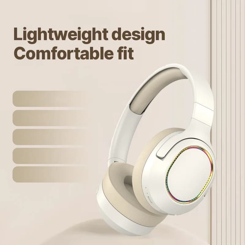 RGB gaming koptelefoon draadloos Bluetooth over-ear stereo headset