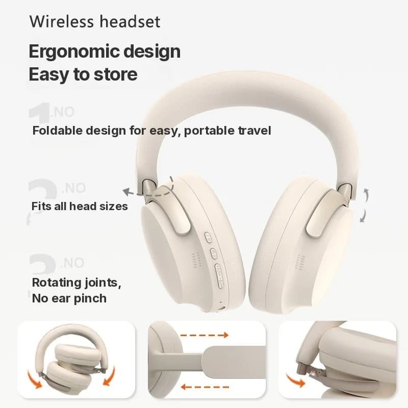 Draadloze Bluetooth Over-Ear Hoofdtelefoon met Type-C Opladen en Stereogeluid