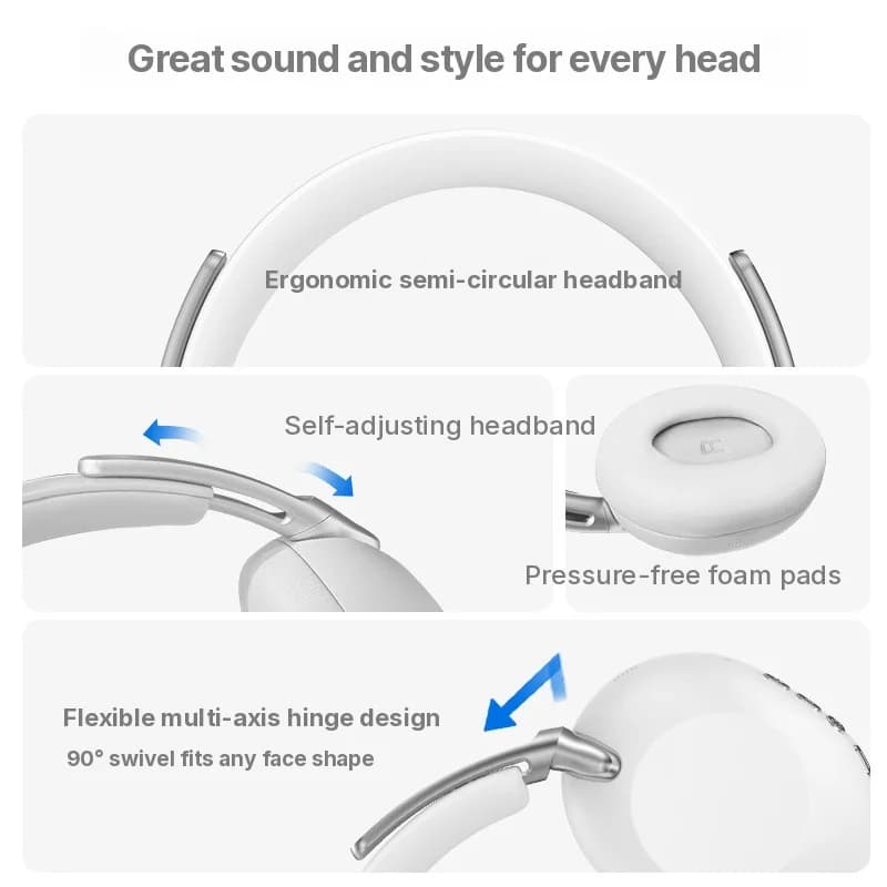 Over-ear draadloze bluetooth koptelefoon met actieve ruisonderdrukking