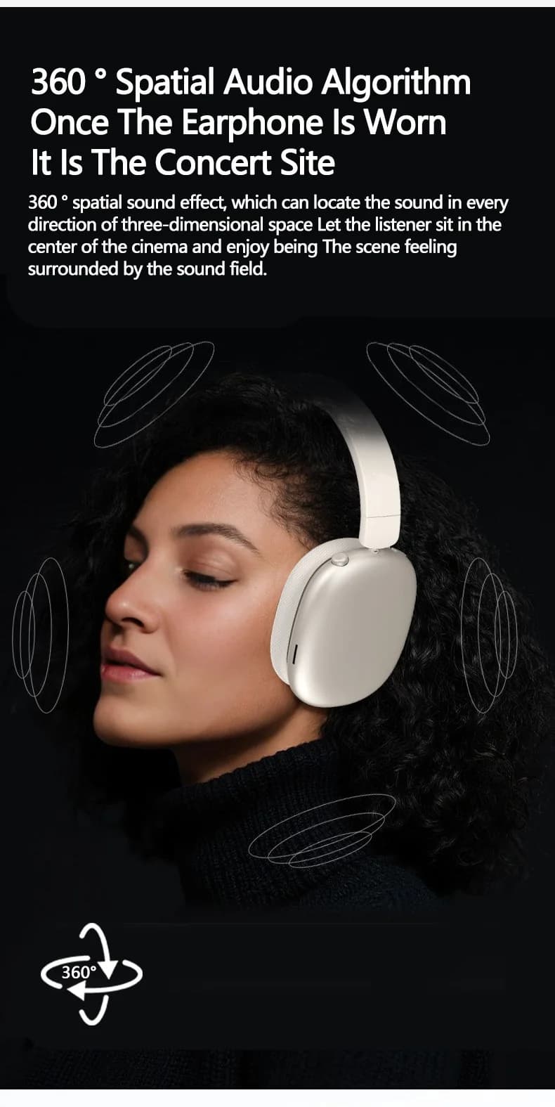 Actieve ruisonderdrukking draadloze Bluetooth-hoofdtelefoon met microfoon