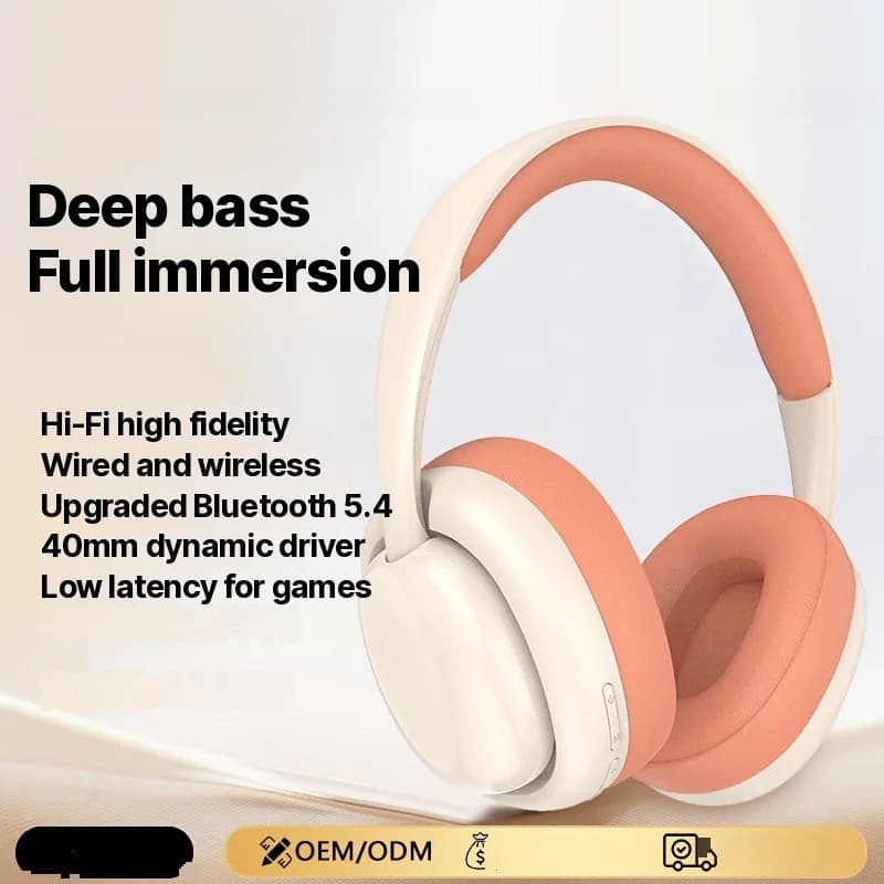 Draadloze Bluetooth-hoofdtelefoon met FM-radio en TF-kaartsleuf