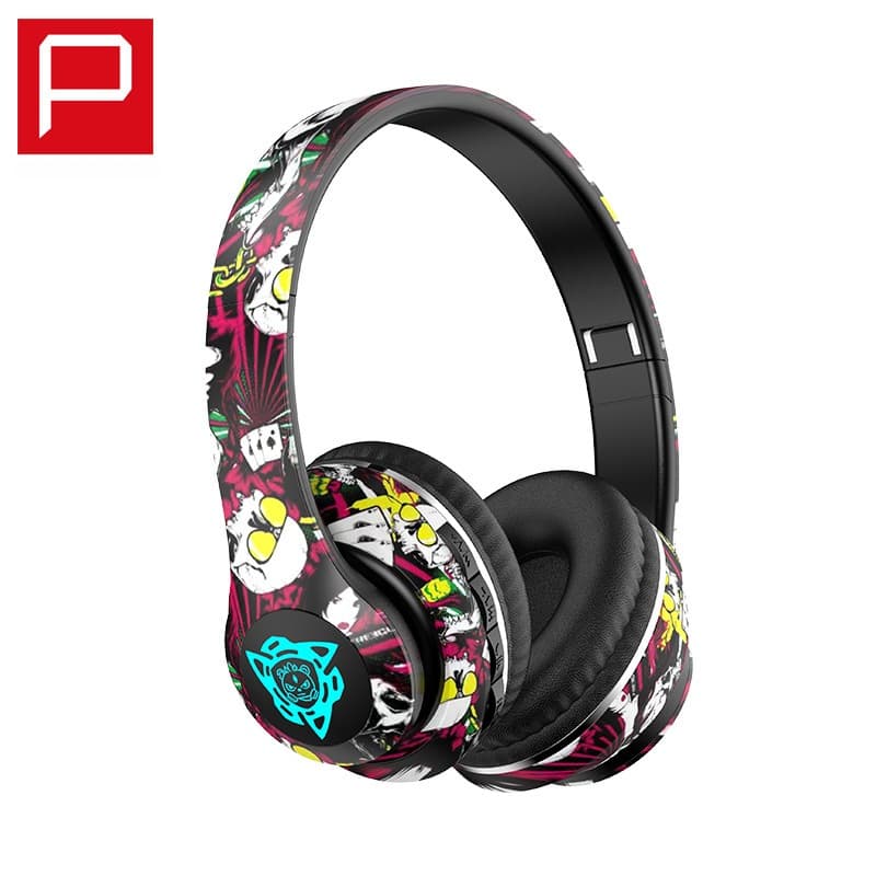 Draadloze Bluetooth Hoofdtelefoon Opvouwbaar Graffiti Design