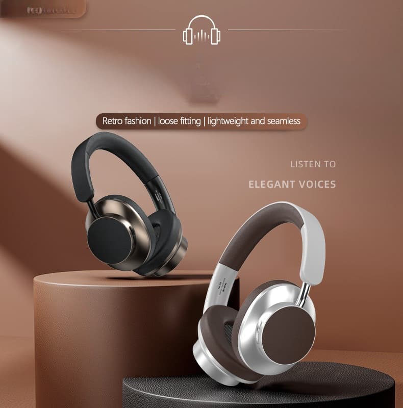 Retro over-ear Bluetooth-koptelefoon met FM-radio en TF-kaartsleuf